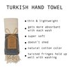 Deerlux 100% Cotton Turkish Hand Towels, 18 x 40 Diamond Peshtemal Kitchen and Bath Towels, Yellow, PK 2 QI004005.YL.2